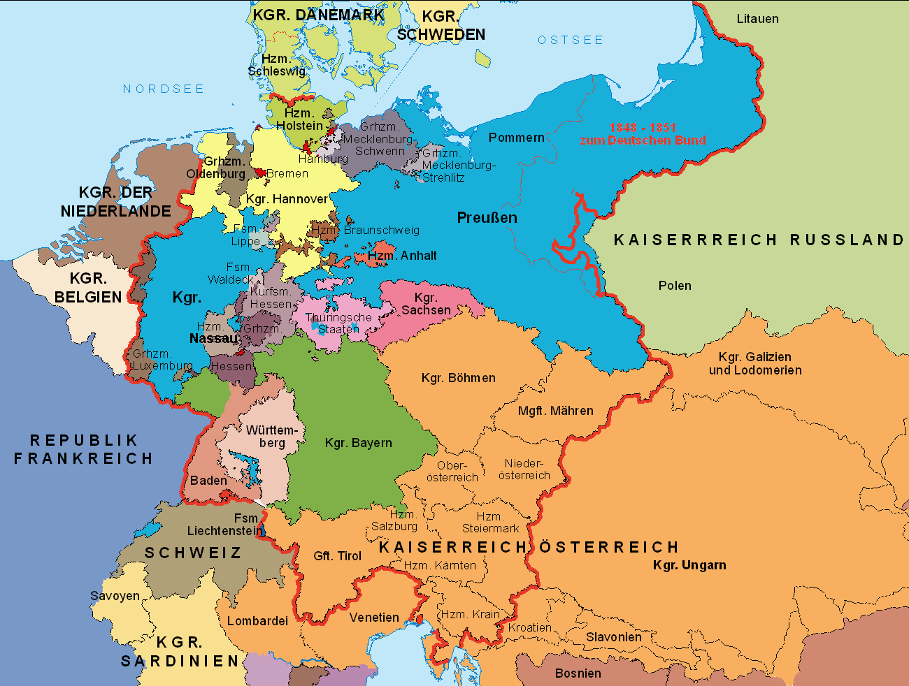 Begriffsklärung: „Staatenbund“ versus „Bundesstaat“