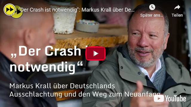 “Der Crash ist notwendig”: Markus Krall über Deutschlands Ausschlachtung und den Weg zum Neuaufbau