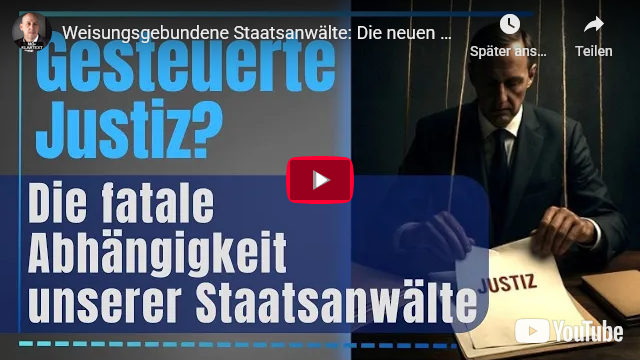 Weisungsgebundene Staatsanwälte: Die neuen Hexenjäger!