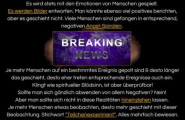 Nachrichten formen Realität