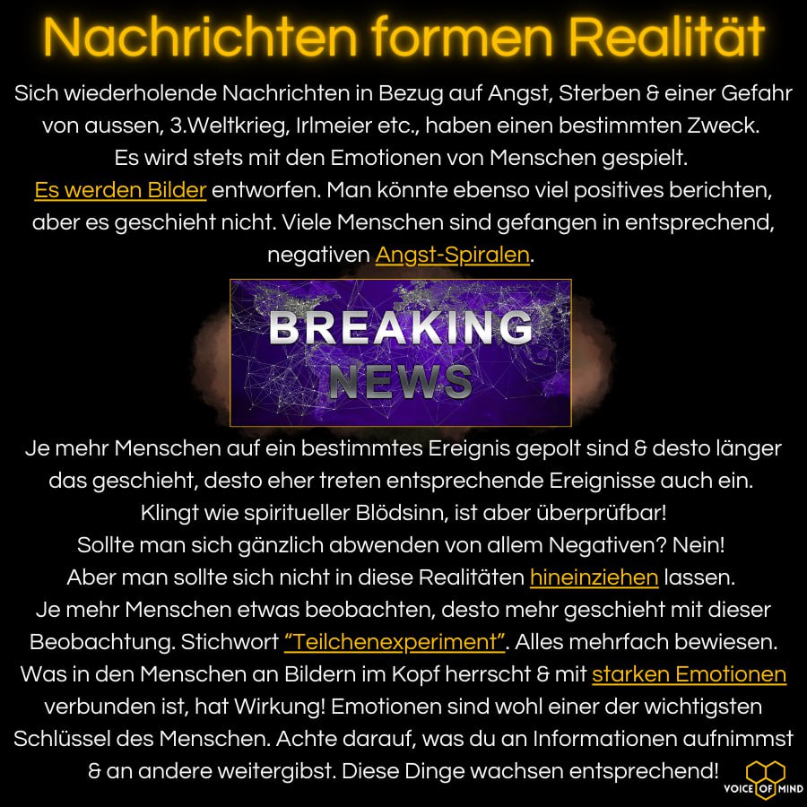 Nachrichten formen Realität