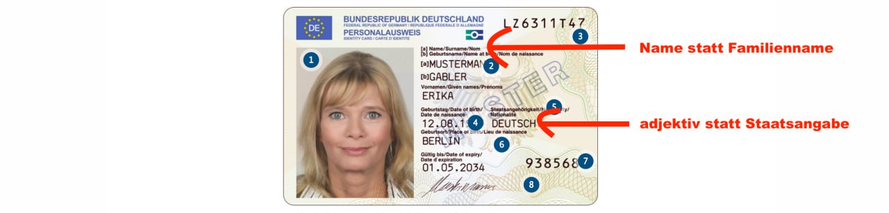 Haben Sie gewusst, dass Ihr Personalausweis falsche Angaben enthält und Sie verpflichtet sind diese anzuzeigen?